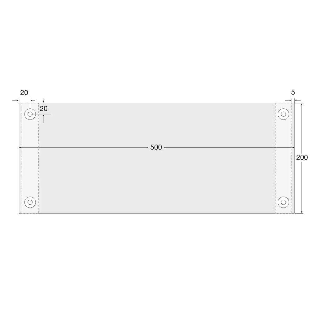 Stootbeschermer zuil rechthoekig – stootbescherming – 500 mm – boutmontage – geel / zwart