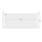 Stootbeschermer zuil rechthoekig – stootbescherming – 500 mm – boutmontage – geel / zwart