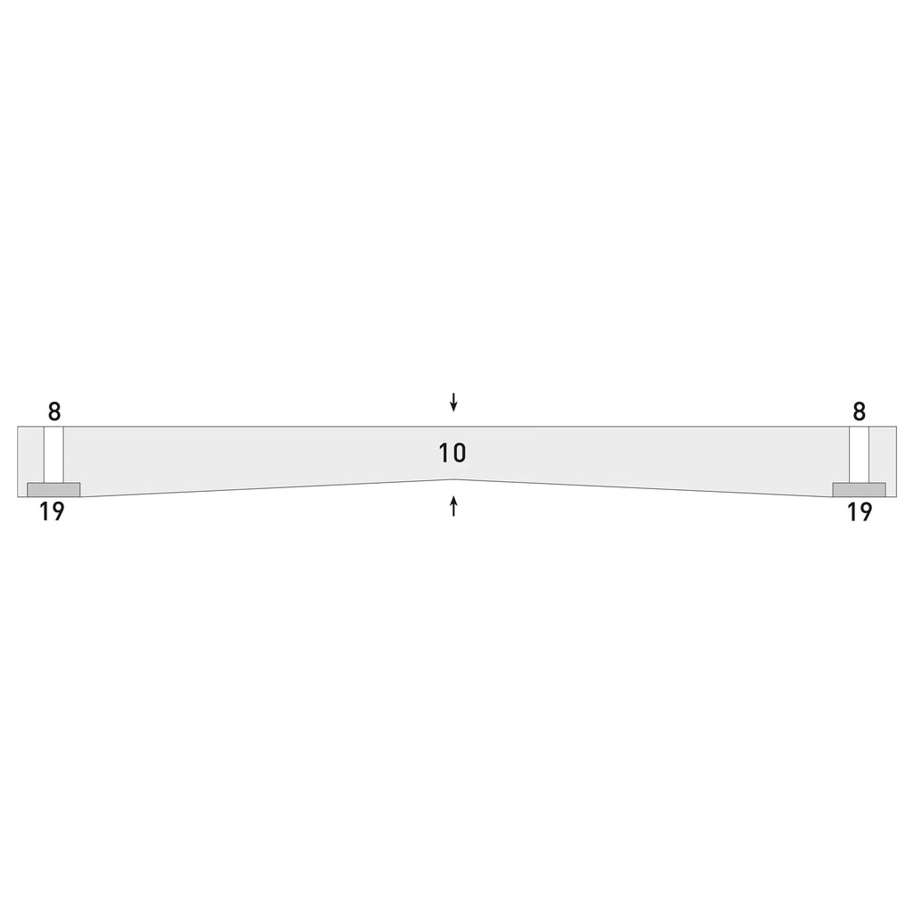 Stootbeschermer zuil rechthoekig – stootbescherming – 500 mm – boutmontage – geel / zwart