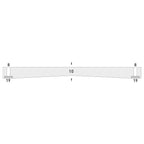Stootbeschermer zuil rechthoekig – stootbescherming – 500 mm – boutmontage – geel / zwart