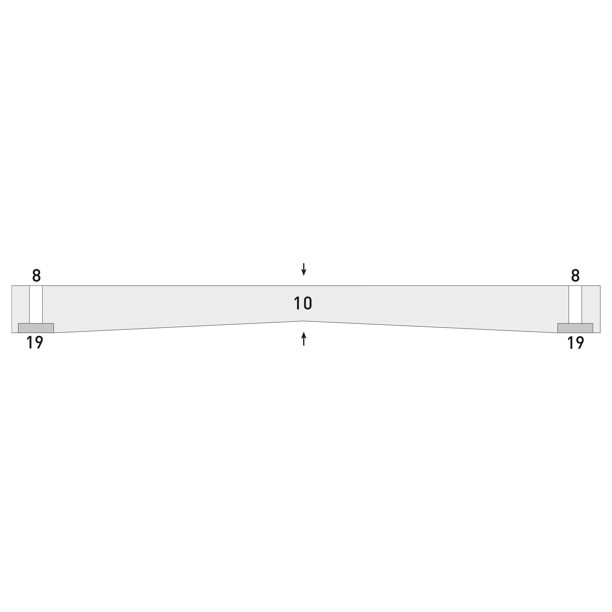 Stootbeschermer zuil rechthoekig – stootbescherming – 500 mm – boutmontage – geel / zwart