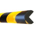 Stootrand L profiel – stootbescherming magnetisch – 1 meter – geel / zwart