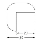 Stootrand L profiel – stootbescherming zelfklevend – 1 meter – wit