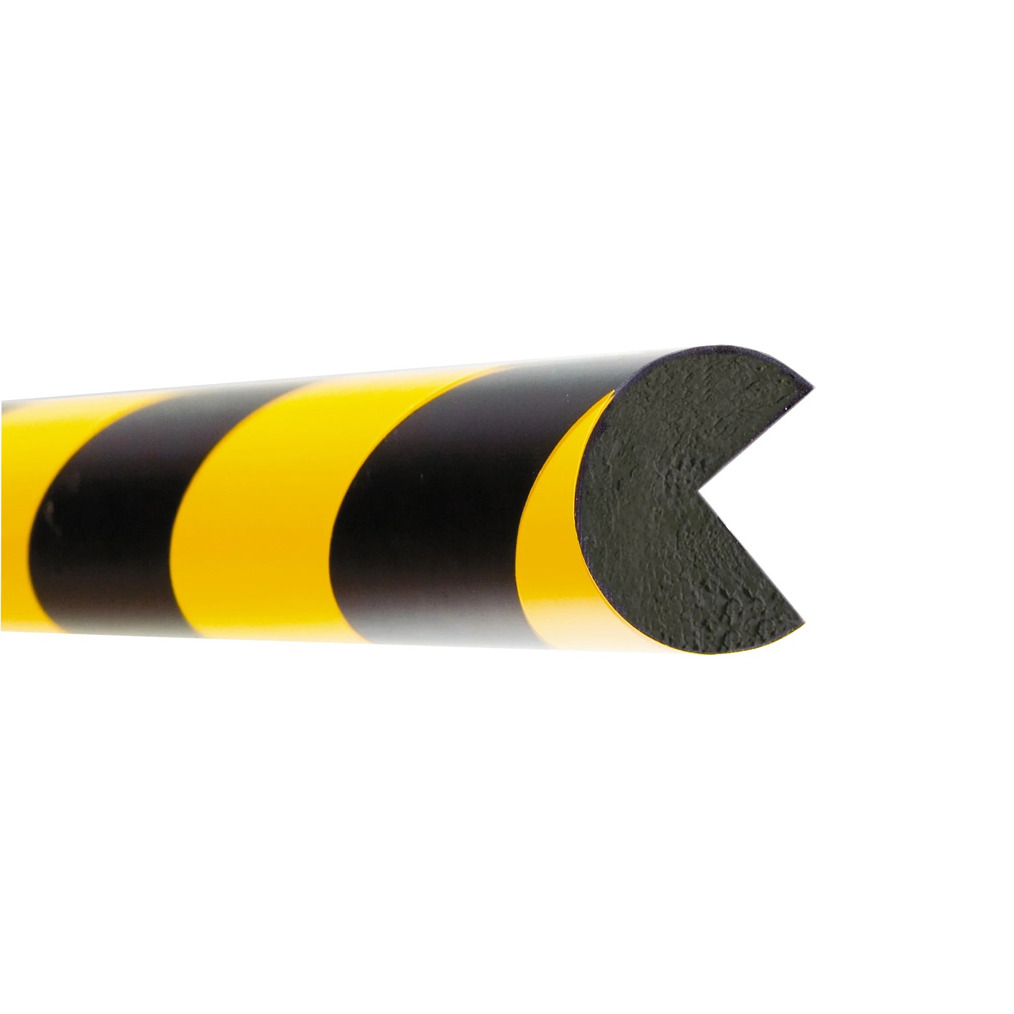 Stootrand O profiel – stootbescherming magnetisch – 1 meter – geel / zwart
