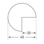 Stootrand O profiel – stootbescherming zelfklevend – 1 meter – wit
