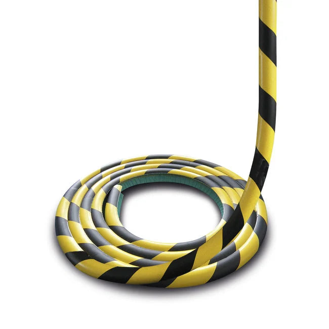 Profielstootrand rond – stootbescherming – opschuifbaar – 1 of 5 meter – geel / zwart