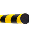 Stootrand O profiel – stootbescherming – magnetisch – 1 meter – geel / zwart