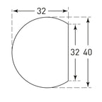 Stootrand O profiel – stootbescherming – zelfklevend – 1 meter – wit