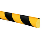 Stootrand O profiel – stootbescherming – zelfklevend – 1 of 5 meter – geel / zwart