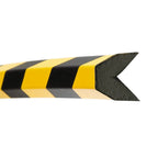 Stootrand trapezium – stootbescherming magnetisch – 1 meter – geel / zwart