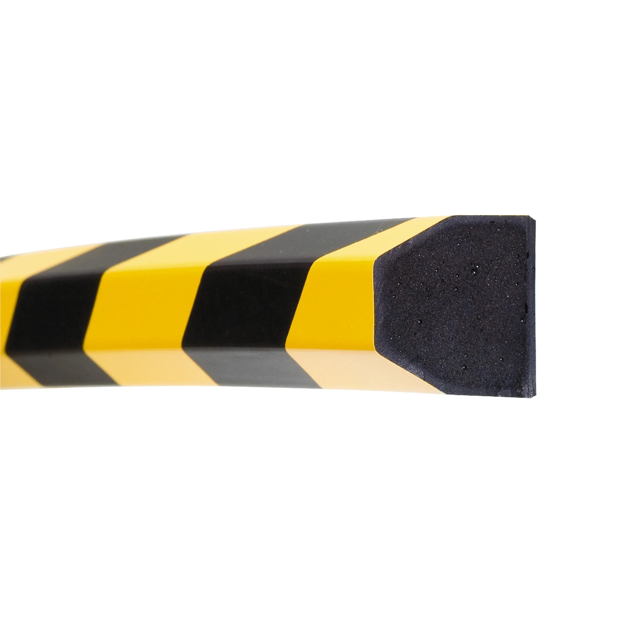 Stootrand trapezium – stootbescherming – magnetisch – 1 meter – geel / zwart