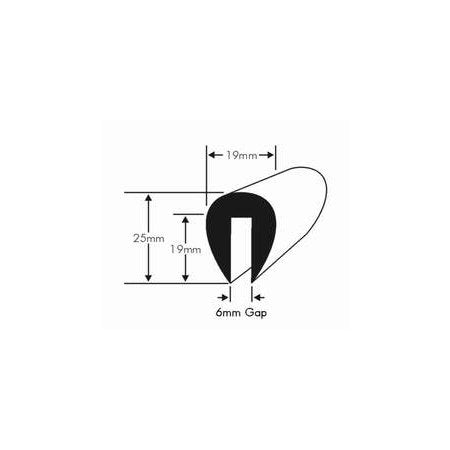 Wilks PVC Stootrand boot type 40 – Bootrand bescherming – Teak look – 6 mm rand – per meter