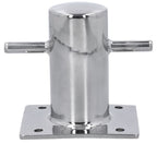 RVS bolders met voetplaat – A4-AISI316 – handgepolijst – diam. 60 of 80 mm