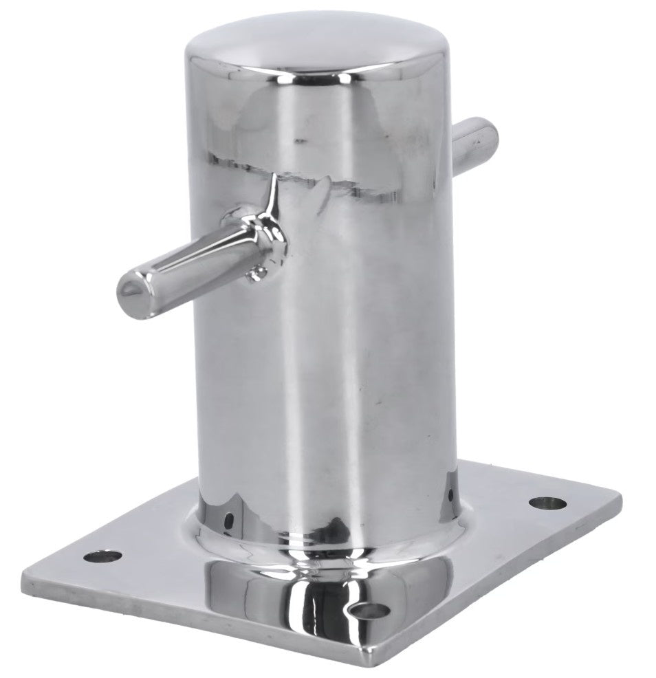 RVS bolders met voetplaat – A4-AISI316 – handgepolijst – diam. 60 of 80 mm