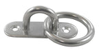 RVS steigeroog met ring - langwerpige grondplaat - RVS A2-AISI 304