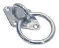 RVS steigeroog met ring - ruitvormige grondplaat - RVS A2-AISI 304
