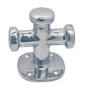 RVS kruisbolder - RVS A4-AISI 316 - hoogglans gepolijst - voetplaat 60x60 mm
