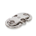 RVS padoog met dubbel klapbaar oog - dubbele D-ring - RVS A4-AISI 316 - afmeting 73 x 43 mm