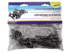 Trespa Steigerschroeven – Steigerprofiel bevestiging – RVS A2 – 25 mm – 100 Stuks – Wit, zwart of navy