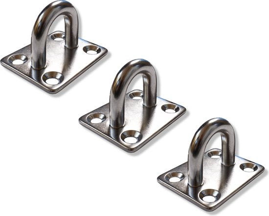 RVS steigeroog met vierkante grondplaat - RVS A2-AISI 304