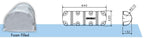Ocean Steiger Stootrand Bumper 1/2 – Steigerfender – UV Bestendig PVC – 640 mm – Wit