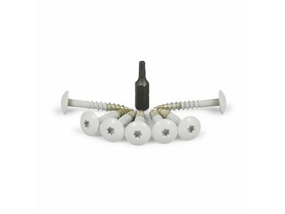 Trespa Steigerschroeven – Steigerprofiel bevestiging – RVS A2 – 25 mm – 100 Stuks – Wit, zwart of navy